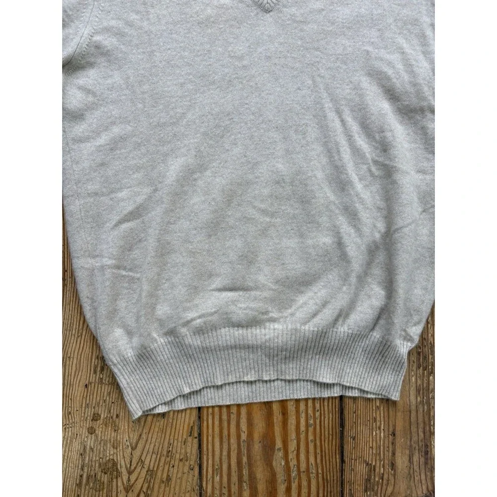 Brunello Cucinelli 100% Cashmere V Neck Sweater Made In Italy Mens Size Med Tan
